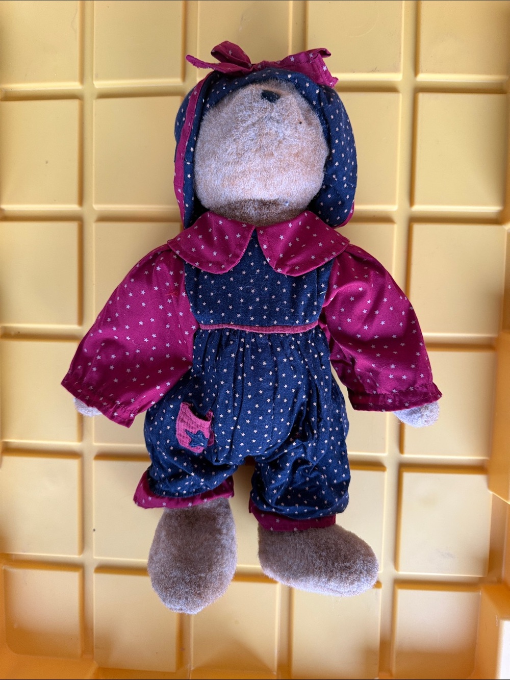 Boyds Bears Plush Bear in Navy and Magenta Outfit